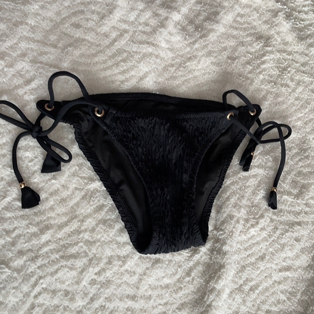 XS black VS bikini bottom with tassels